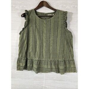 Vineyard Vines Cottage core Whimsical Sleeveless Eyelet Tank  1x Top